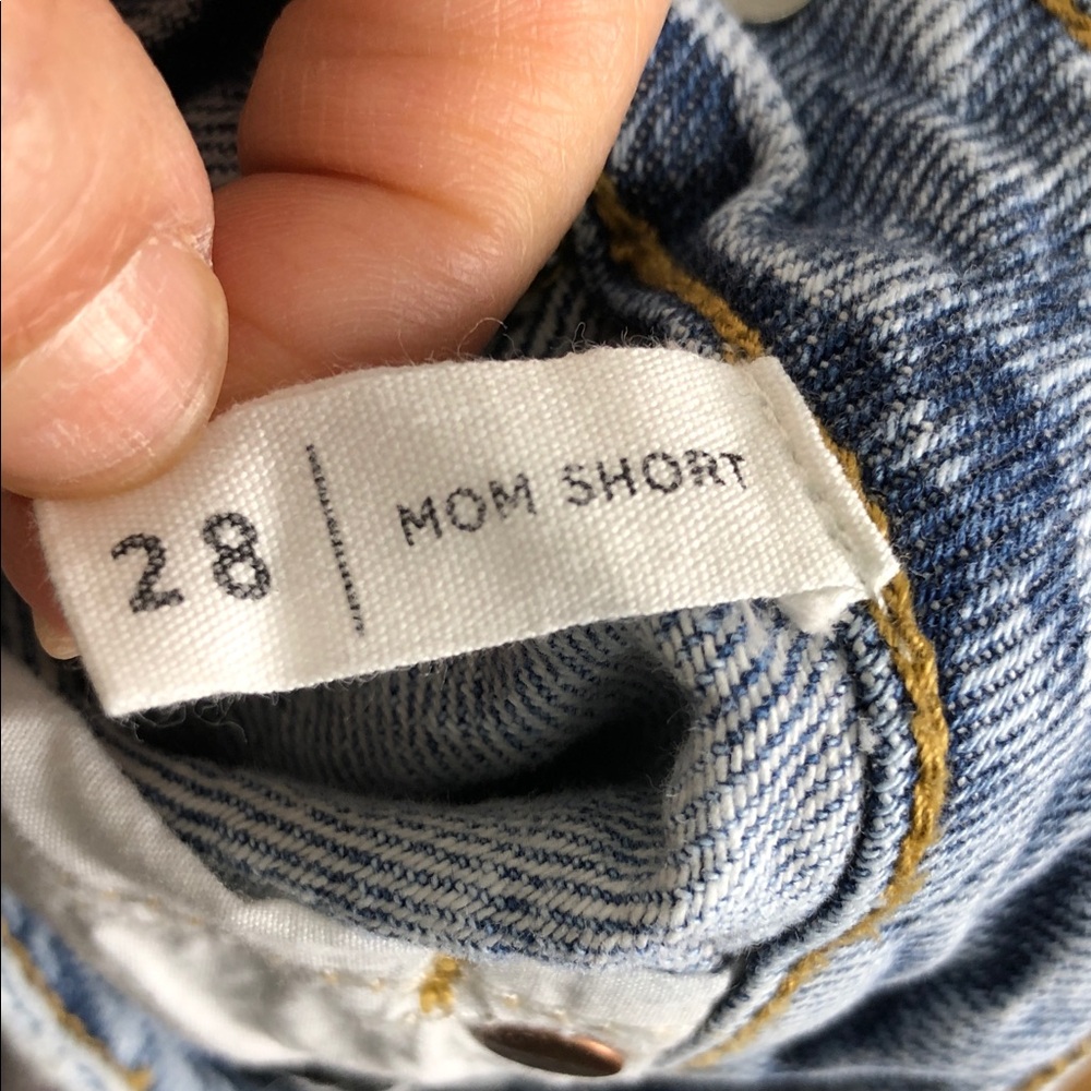 PacSun Cuffed High-Rise Mom Shorts 100% Cotton Sz 28 (B1) - Picture 6 of 7